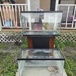 2 30 Gallon Fish Tanks With Stand