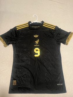 Authentic Adidas black and gold Mexico jersey
