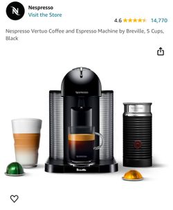 Nespresso Vertuo Coffee and Espresso Machine Black