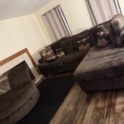 BROWN ASHLEY  3 PIECE SECTIONAL