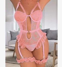 Lingerie peach color Large