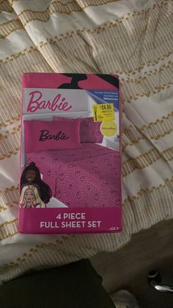 Juego de Sábanas Barbie Full (Matrimonial) 4 Piezas - ¡Nuevo!