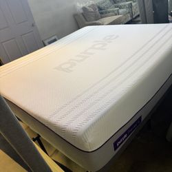 💜 King Size Purple Premier 4 Mattress + Bed Frame – Luxury Sleep Setup! 💜