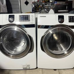 Washer and electric dryer