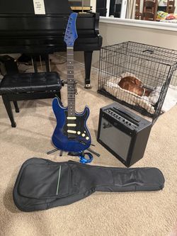 Electric guitar, amp and accessories