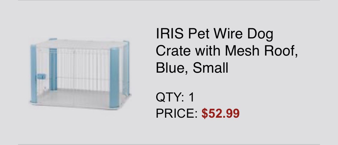 Blue Pet Crate Small