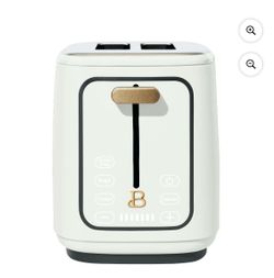 Beautiful 2 Slice Toaster with Touch-Activated Display, White Icing by Drew Barrymore