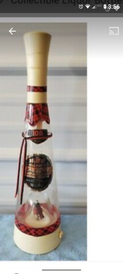 Whiskey Bottle Decanter Music Box with Dancer 