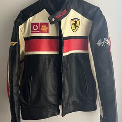 Vintage Leather Jacket Ferrari