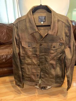 AG Adriano Goldschmied Men's Dart Classic Trucker Jacket - Size XL (Olive / Khaki)
