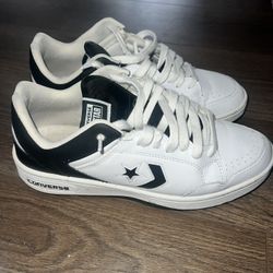 White And Black Converse Shoes