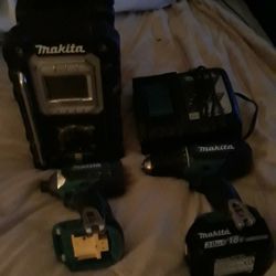 Makita 18v Tools and Radio