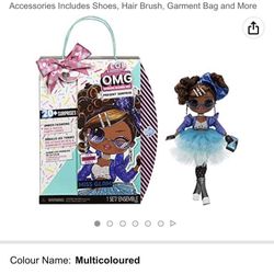 LOL Surprise OMG Present Surprise Fashion Doll Miss Glam With 20 Surprises And 5 Fashion Looks - Toys for Girls Ages 4+