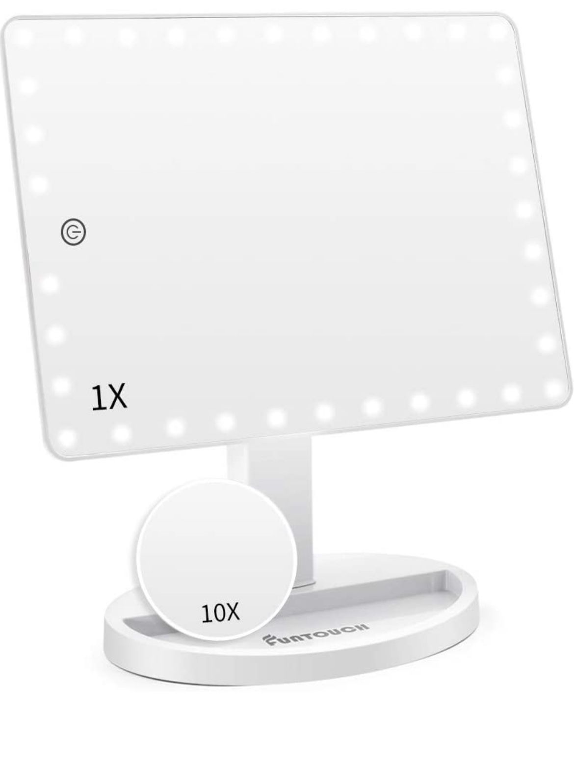 Large Lighted Vanity Makeup Mirror (X-Large Model), Funtouch Light Up Mirror with 35 LED Lights