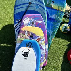Boogie boards -  6 Total - 2 Large -2 Medium And 2 Pool Size