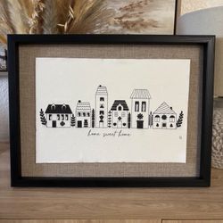 Framed “Home Sweet Home” Wall Art