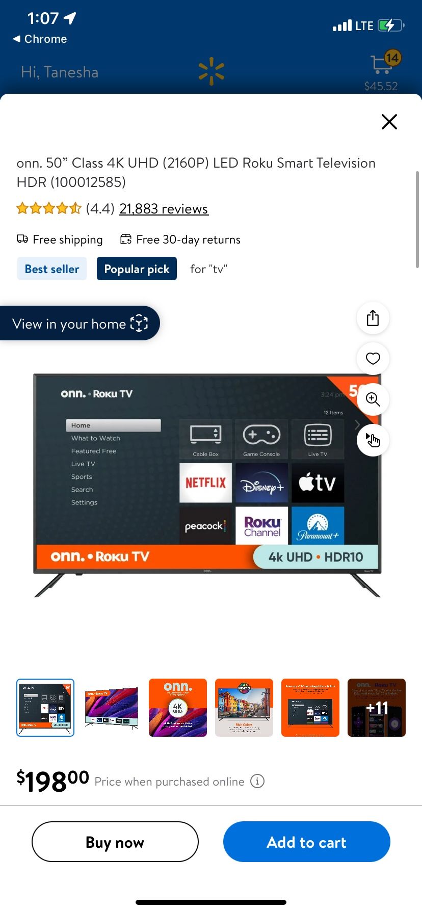 50 In Roku Tv