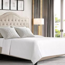 Queen Frame, Beige Linen - A3Q1