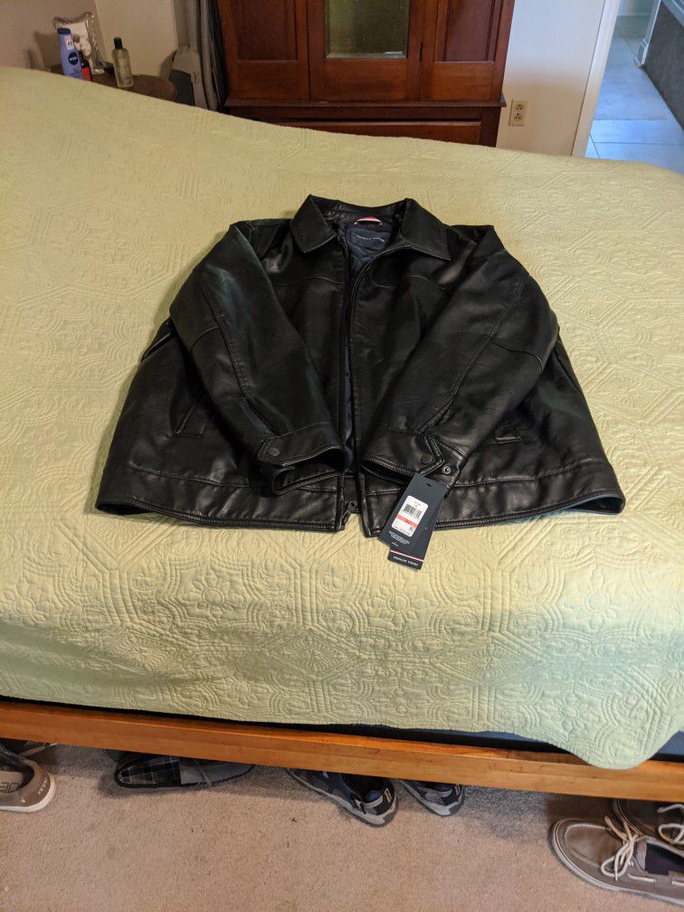 Tommy Hilfiger Jacket With Premium Leather Look Finish