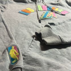 grey pro lakers los angeles hoodie size xl 