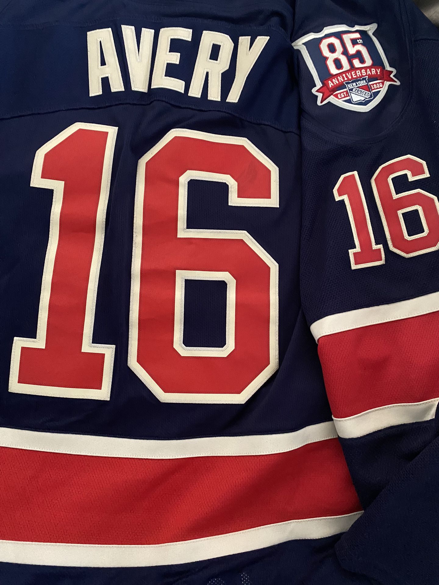 Sean Avery #16 Reebok New York Rangers Blue Authentic Jersey Size