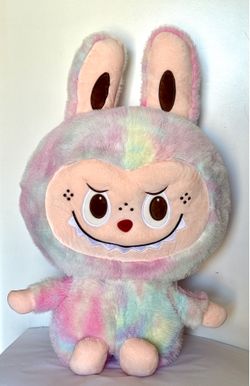Labubu Large Pastel Rainbow Monster Plush 32” Pop Mart Style Plush Toy
