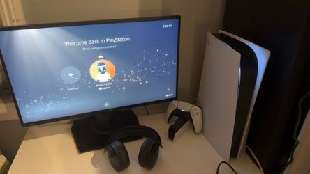 PS5 with gaming monitor