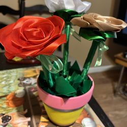 Flower Pot With Flower Pens