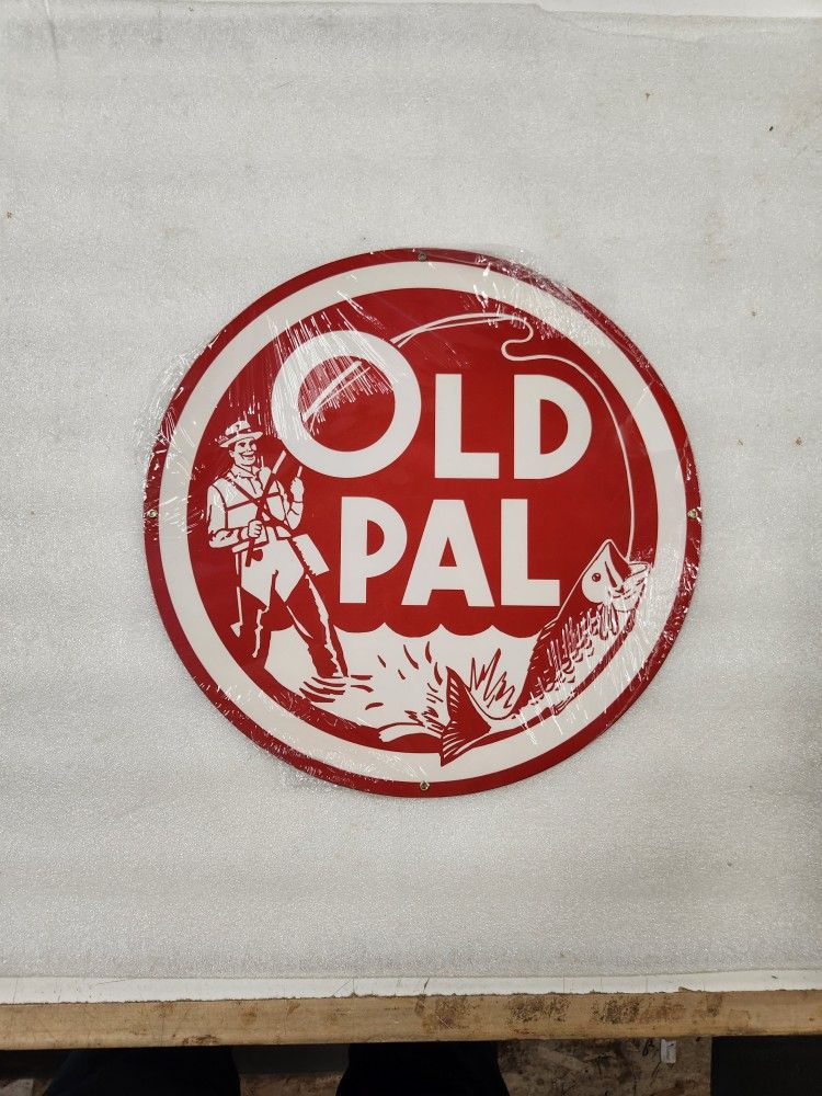 Boîte De Pêche Métal Old Pal Vintage - USA - Bleue