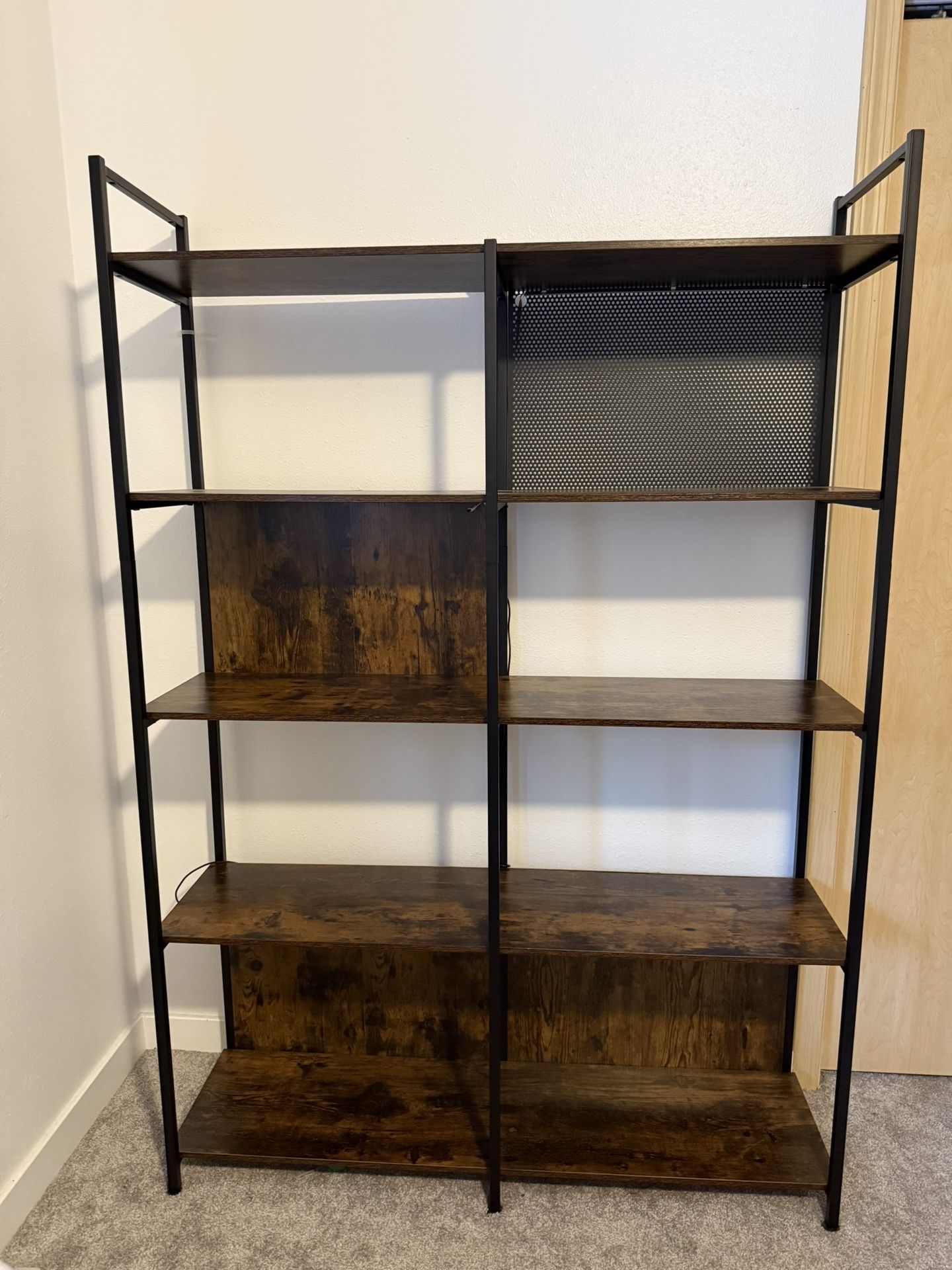 5-tier bookshelf,10 open shelves