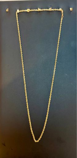 Solid yellow gold 14k rope chain 26”