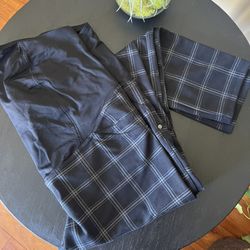 maternity plaid dress pants 