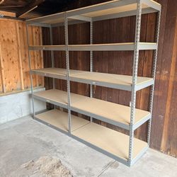 Garage Shelving Racks 48 in W x 24 in D Boltless Storage Shelves Similar To Uline Delivery Available