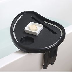 Adjustable Hot Tub Table Tray, Hot Tub Side Table with Nonslip Cup Holders