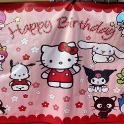 Hello Kitty Happy Birthday Banner