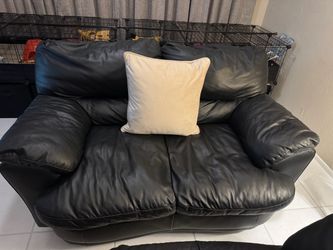 Black Leather Loveseat
