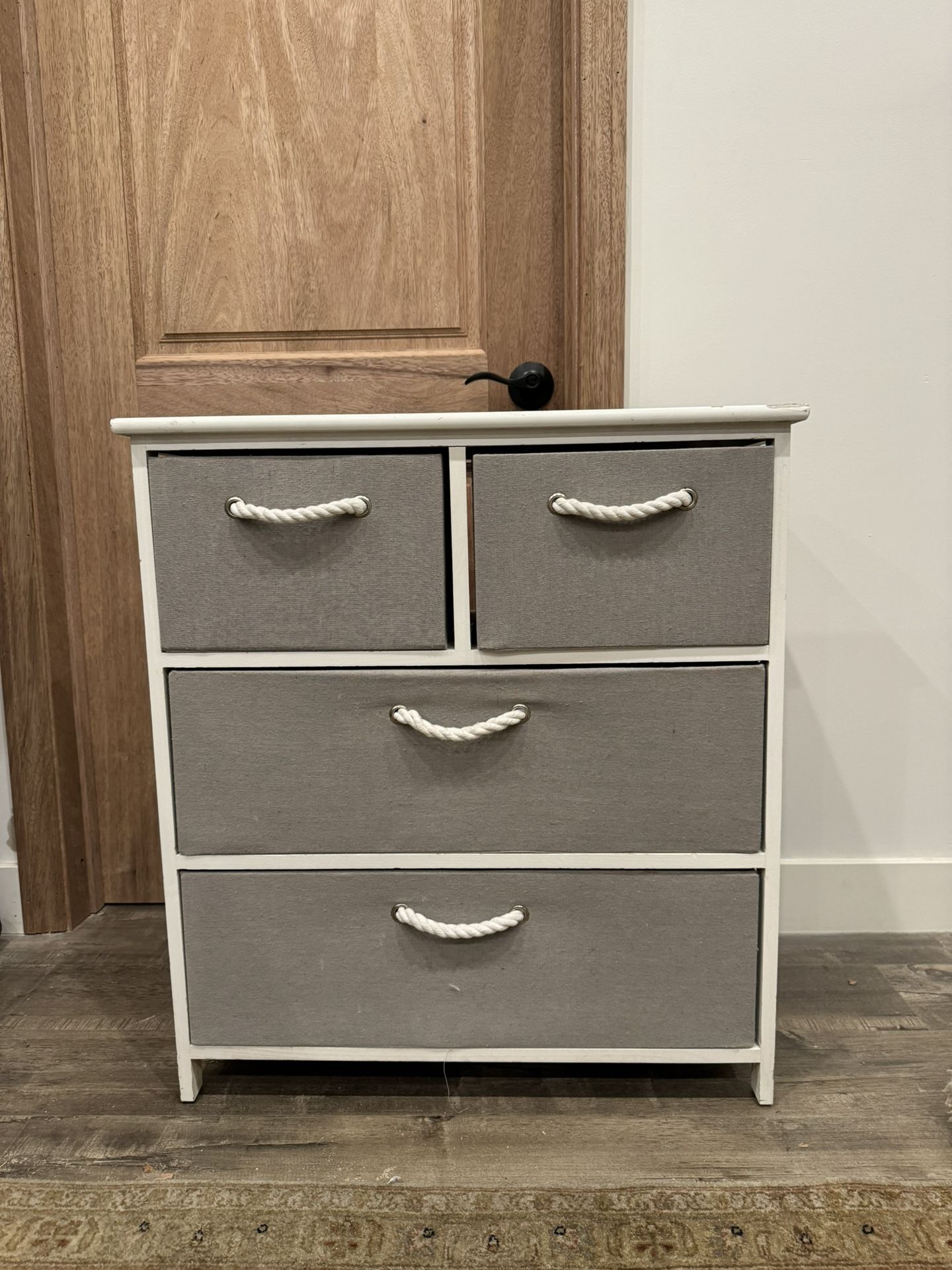 4 Drawer Storage Unite Grey And White