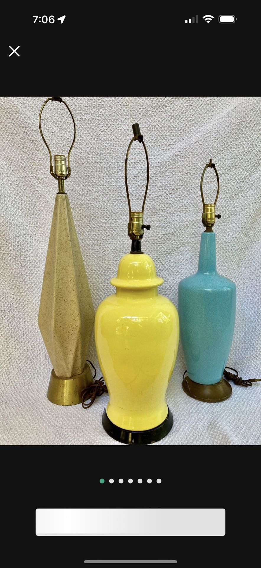 Vintage Mid century Lamps 