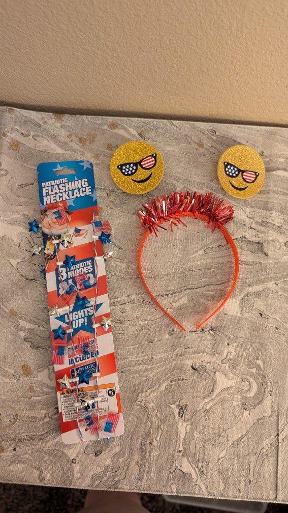 4th of July Necklace and Headband