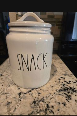 Rae Dunn snacks canister