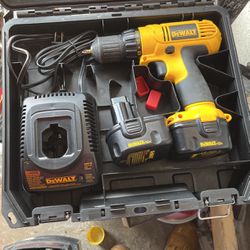 Dewalt Drill Set W Charger And Batteries 
