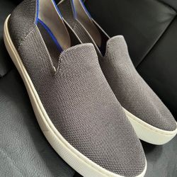 Rothy’s Grey Knit Slip On Sneakers Shoes size 9.5