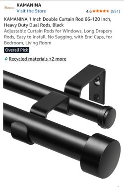 66-120 Inch, Heavy Duty Dual Rods,