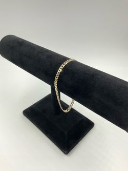 14KT YELLOW GOLD 7.5” CURB LINK 3.75MM BRACELET 4.3GR