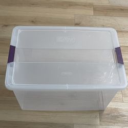 Sterilite Small Storage Bin, 20 Quart Clear Plastic Storage Container