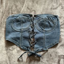 Jean Crop Top