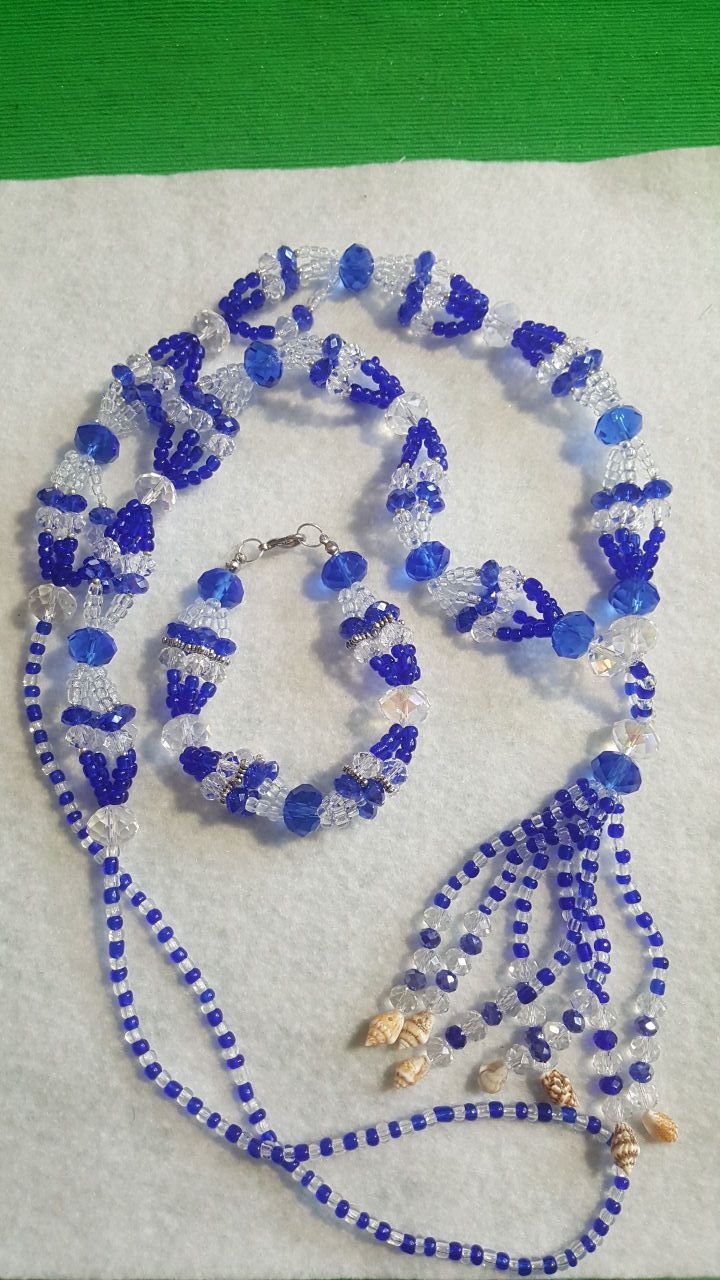Conjunto de idde y collar-Religion yoruba