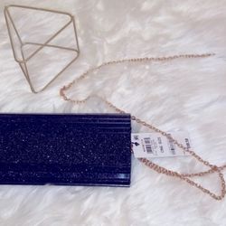 Inc international concept black glittery clutch