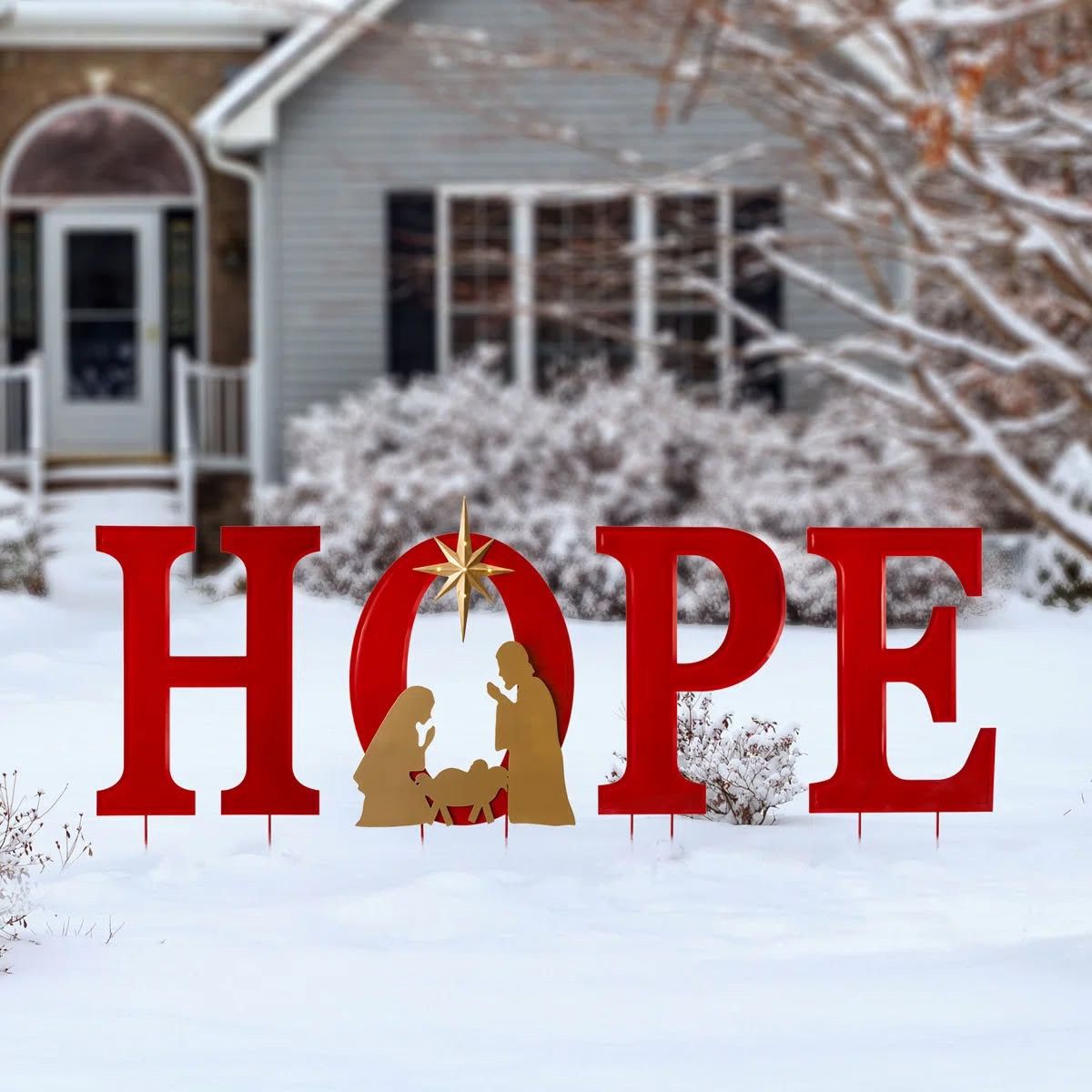 'Hope' Lighted Yard Sign
