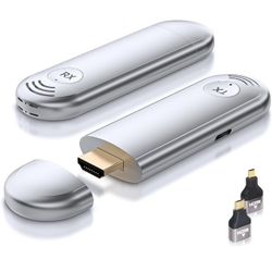 Wireless HDMI Transmitter and Receiver, Plug & Play Portable 2.4G/5G Wireless HDMI Extender Kit for Streaming Video and Audio to Monitor from Laptop/P